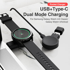 For Samsung Galaxy Watch 4 / 3 USB Mini Portable Watch Charger