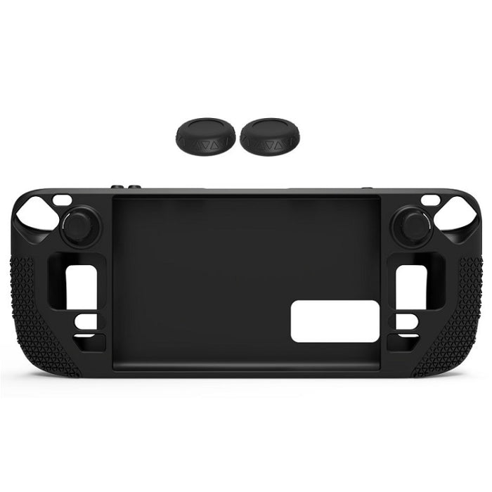 All-Inclusive Silicone Cover With Button Cap For Steam Deck, (Black), (Blue), (Red), (Pink)
