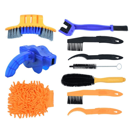Bike Chain Washer Cleaner Kit Maintenance Tool,Specification:, 4 In 1 Brush, 4 In 1 Chain Washer, 6 In 1 Brush, 6 In 1  Chain Washer, 7 In 1, 8 In 1, 3 In 1, 9 In 1, 10 In 1