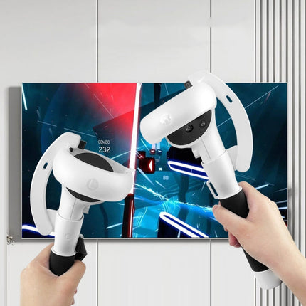 VR Controllers Long Stick Handle for Meta Quest 2 Playing Beat Saber Games, for Oculus Quest 2