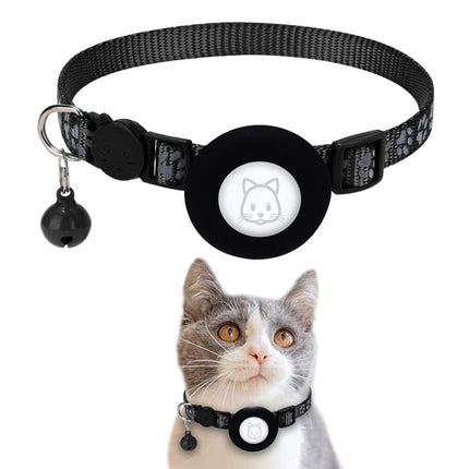 Pet Cat Reflective Collar with Bell for AirTag 2nd Gen / AirTag 1st Gen, Blue, Purple, Black, Pink, Orange, Light Green, Rose Red, Green, Yellow