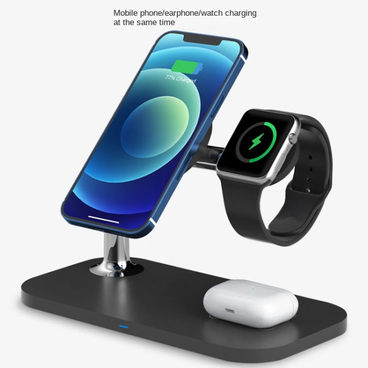 3 In 1 Magnetic Wireless Charger For iPhone12/13&iWatch&AirPods, 3 In 1 White, 3 In 1 Black