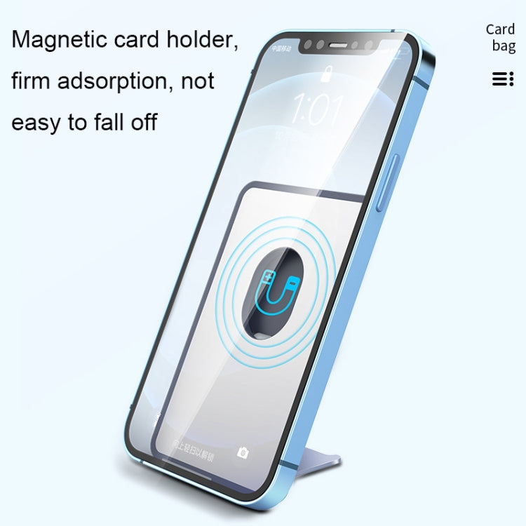 CY133H Silicone Magnetic Phone Holder with Card Holder Function, Magnetic(Black), Magnetic(Dark Blue), Magnetic(Light Blue), Magnetic(Green)