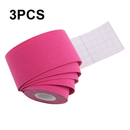 3pcs Muscle Tape Physiotherapy Sports Tape Basketball Knee Bandage, Size:, 5cm x 5m