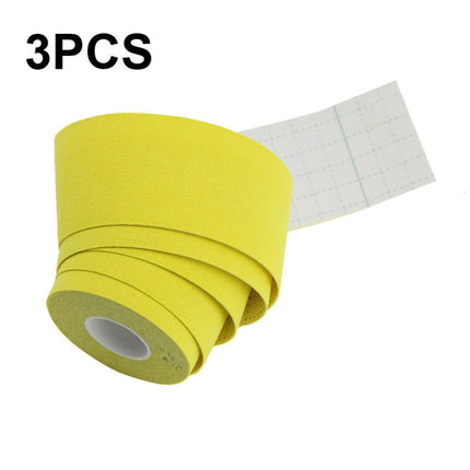 3pcs Muscle Tape Physiotherapy Sports Tape Basketball Knee Bandage, Size:, 5cm x 5m