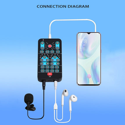 M10  Mobile Computer Sound Card Mini Voice Changer K Song Recording Bluetooth Voice Changer, M10