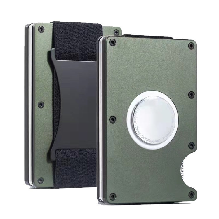 ZDL-05 Tracker Protection Organizer Metal Card Holder For AirTag, Army Green, Black, Grey, Light Blue