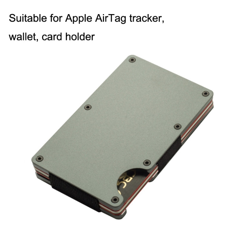 ZDL-05 Tracker Protection Organizer Metal Card Holder For AirTag, Army Green, Black, Grey, Light Blue