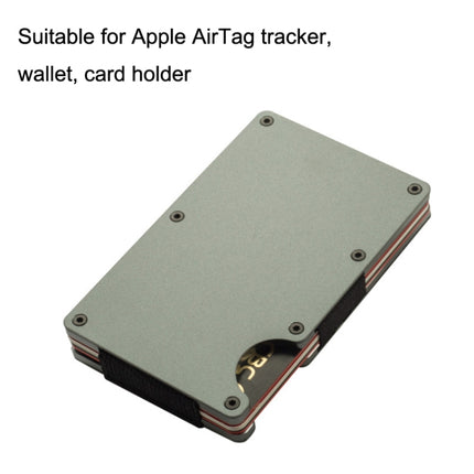 ZDL-05 Tracker Protection Organizer Metal Card Holder For AirTag 2nd Gen / AirTag 1st Gen, Army Green, Black, Grey, Light Blue