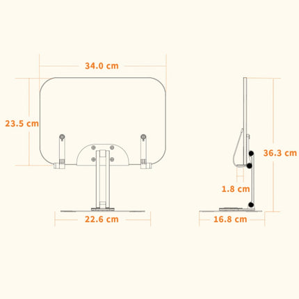 R03 Reading Bookshelf Desktop Non-rotatable Multi-function Liftable Tablet Bracket, R04