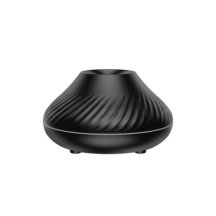 DQ705 Volcanic Flame Aroma Diffuser Essential Oil Lamp Air Humidifier with Color Night Light(Black)