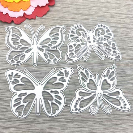 Four Butterflies Metal Embossing Cutting Die Hand Ledger Template, Four Butterflies