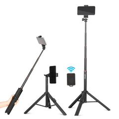 Aluminum Alloy Floor Phone Stand Live Bluetooth Phone Selfie Stick, QingZhuangShiDai ZP100, QingZhuangShiDai ZP100B