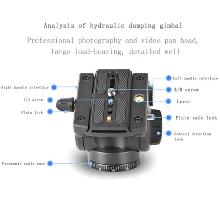 QingZhuangShiDai Q90 SLR Camera Tripod Shooting Bird Telephoto Damping Handle Gimbal, Q90