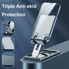 028 Portable Foldable Aluminum Alloy Phone Live Holder, Grey, Rose Gold, Silver, Blue