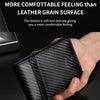 Tracker RFID Card Holder Leather Men Wallet for AirTag, Carbon Fiber, Plain Weave