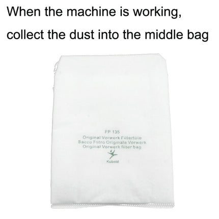 For Vorwerk VK135 / VK136 Vacuum Cleaner Accessories, 5PCS Dust Bag