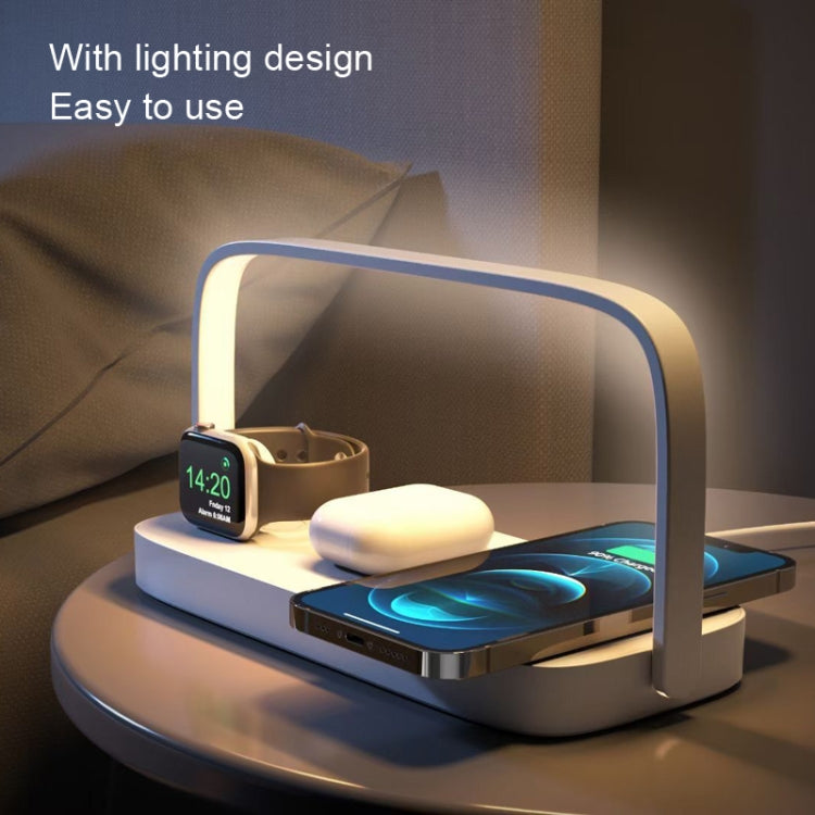 UD10 Mobile Phone Wireless Charger With Small Night Light, For iPhone 12/13&iWatch&AirPods