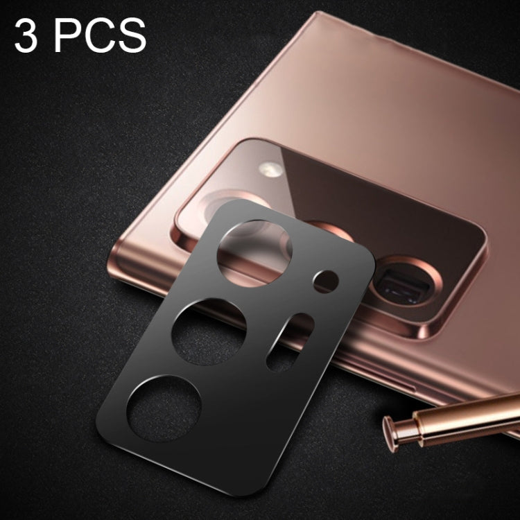 3 PCS Lens Film Aluminum Alloy Sheet Camera Protection Film, For Samsung Galaxy Note20 (Black), For Samsung Galaxy Note20 (Silver), For Samsung Galaxy Note20 (Gray), For Samsung Galaxy Note20 (Rose Gold), For Samsung Galaxy Note20 (Green)