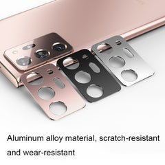 3 PCS Lens Film Aluminum Alloy Sheet Camera Protection Film, For Samsung Galaxy Note20 Ultra (Black), For Samsung Galaxy Note20 Ultra (Rose Gold)