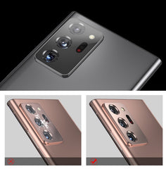 3 PCS Lens Film Aluminum Alloy Sheet Camera Protection Film, For Samsung Galaxy Note20 Ultra (Black), For Samsung Galaxy Note20 Ultra (Rose Gold)