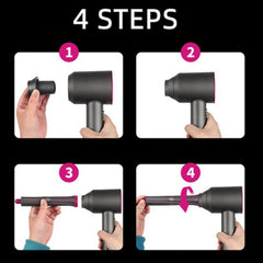 For Dyson Hair Dryer Curling Iron Accessories, 1pair Long Barrels Rose Red, 1pair Long Barrels +2 Adapters Rose Red, 1pair Long Barrels +1 Adapter  Rose Red, Hair Curling Adapter