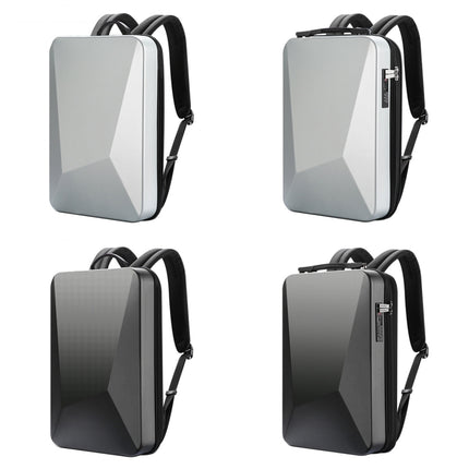 Bopai 61-93318A Hard Shell Waterproof and Expandable Backpack with USB Charging Hole, Spec:, Regular (Silver), Password (Silver), Regular (Black), Password (Black)