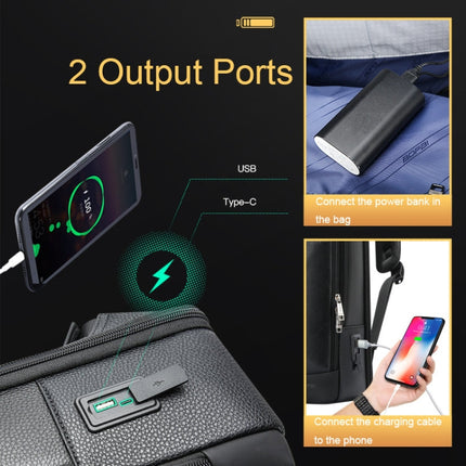 Bopai 61-121561 Multifunctional Anti-theft Laptop Business Backpack with USB Charging Hole