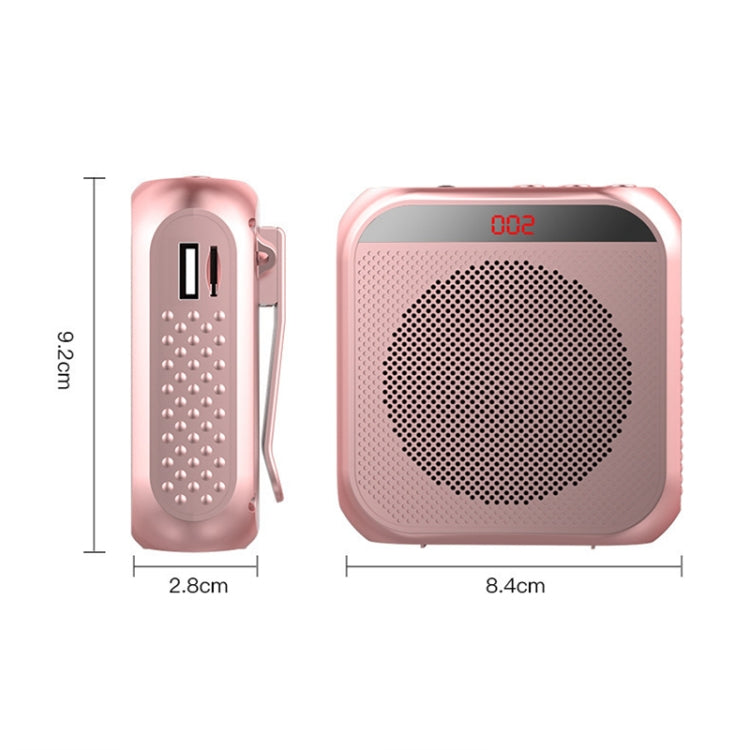 S17 Mini Portable Tour Guide Teaching Loudspeaker with Screen Display, S17 (Rose Gold), S17 (Cool Black), S17 (Bright White)