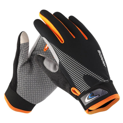 1 Pair QX0002 Sports Sunscreen Touch Screen Non-slip Wear Resistant Shock Absorbing Cycling Gloves, L