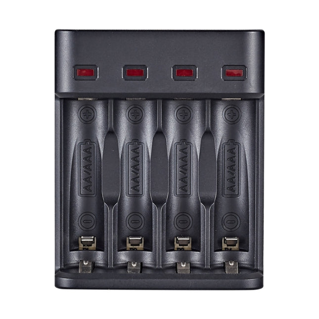 BMAX BH-804U AA AAA Rechargeable Battery Charger – 4-Slot Micro USB Black