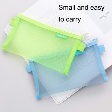 Hechooses D033 Transparent Mesh Exam Portable Pen Bag, Style:, Square (Black), Square (White), Square (Gray), Square (Pink), Square (Blue), Square (Green), Triangle (Black), Triangle (White), Triangle (Gray), Triangle (Pink), Triangle (Blue)           ...
