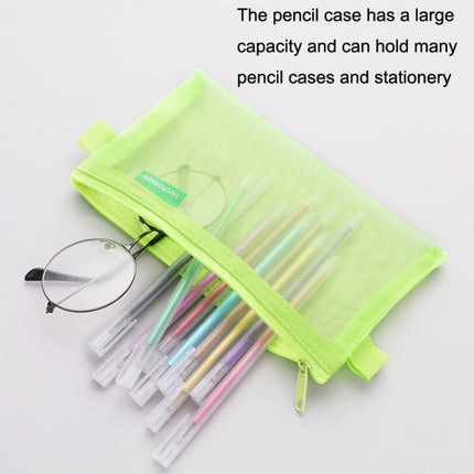 Hechooses D033 Transparent Mesh Exam Portable Pen Bag, Style:, Square (Black), Square (White), Square (Gray), Square (Pink), Square (Blue), Square (Green), Triangle (Black), Triangle (White), Triangle (Gray), Triangle (Pink), Triangle (Blue)           ...