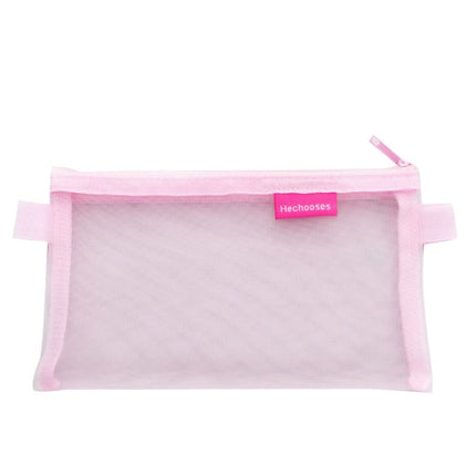 Hechooses D033 Transparent Mesh Exam Portable Pen Bag, Style:, Square (Black), Square (White), Square (Gray), Square (Pink), Square (Blue), Square (Green), Triangle (Black), Triangle (White), Triangle (Gray), Triangle (Pink), Triangle (Blue)           ...