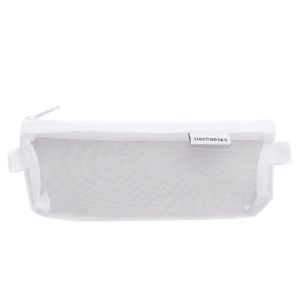 Hechooses D033 Transparent Mesh Exam Portable Pen Bag, Style:, Square (Black), Square (White), Square (Gray), Square (Pink), Square (Blue), Square (Green), Triangle (Black), Triangle (White), Triangle (Gray), Triangle (Pink), Triangle (Blue)           ...