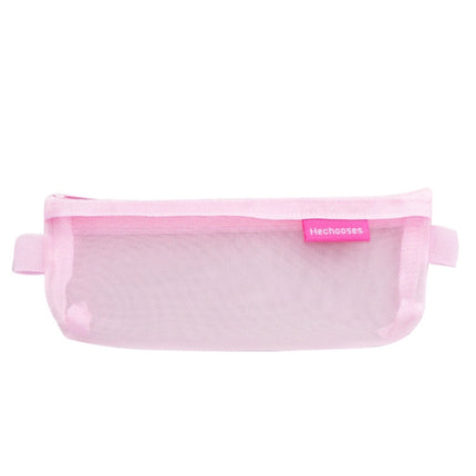 Hechooses D033 Transparent Mesh Exam Portable Pen Bag, Style:, Square (Black), Square (White), Square (Gray), Square (Pink), Square (Blue), Square (Green), Triangle (Black), Triangle (White), Triangle (Gray), Triangle (Pink), Triangle (Blue)           ...