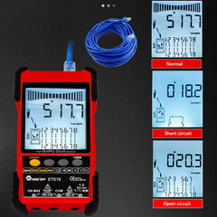 Rechargeable Adjustable Network Cable Tester Wire Tracker POE Cable Tester, ET616 (Red), ET618 (Red), ET616, ET618