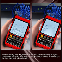 Rechargeable Adjustable Network Cable Tester Wire Tracker POE Cable Tester, ET616 (Red), ET618 (Red), ET616, ET618