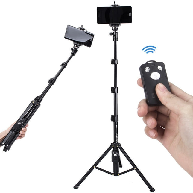 YUNTENG Selfie Stick Tripod Bluetooth Remote Control Camera Stand, 1388 Black, 1688 Black, 1688 Pink)