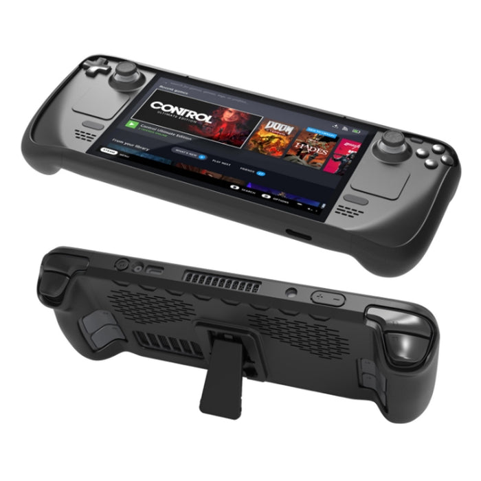 JYS For Steam Deck Handheld TPU Case + Touchpad Button Sticker, TPU Case + Touchpad Button Sticker