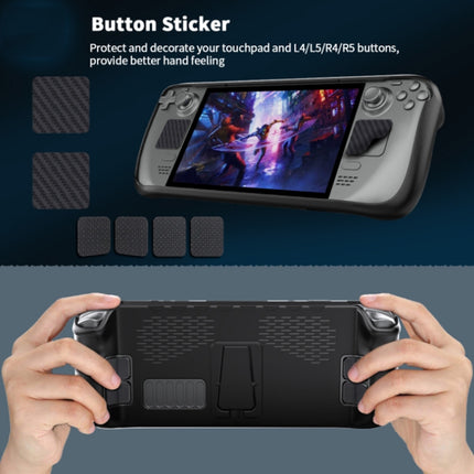 JYS For Steam Deck Handheld TPU Case + Touchpad Button Sticker, TPU Case + Touchpad Button Sticker