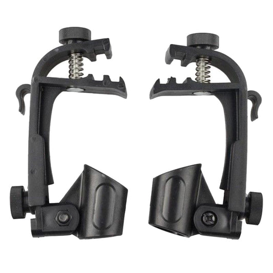 2 PCS  Adjustable Clip On Drum Rim Shock Mount Microphone Mic Clamp Holder, M00661