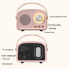 DW21 Vintage Radio BT Speaker Support TF Card/U Disk to Play, White, Dark Green, Light Green, Pink, Wood Grain