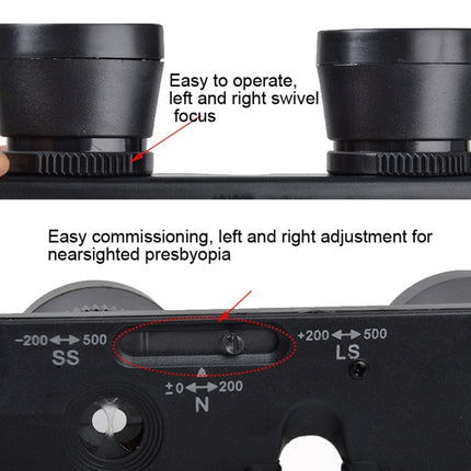 Camman 3 x 28 Adjustable Focus Glass Type Fishing Binoculars ,Spec:, Only  Binoculars, With Zippered Glasses Case