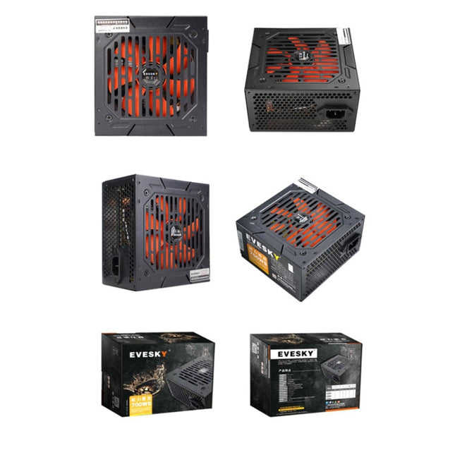 EVESKY  700WS  ATX 12V Computer Power Supply With 12cm Fan, 700WS