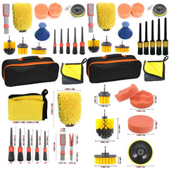 19 PCS / Set Car Beauty Cleaning Brush Details Brush Washing Glove Tool Set