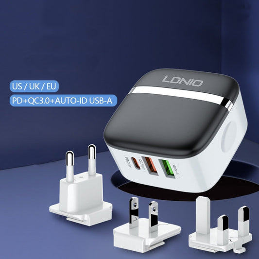 LDNIO A3513Q 32W QC3.0 3 USB Ports Phone Adapter, US Plug with Micro USB Cable, US Plug with 8 Pin Cable, US Plug with Type-C Cable, US Plug with Type-C to 8 Pin Cable, EU Plug with Micro USB Cable, EU Plug with 8 Pin Cable, EU Plug with Type-C Cable