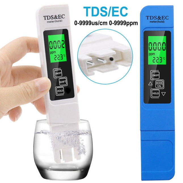 Backlight Model TDS & EC Water Quality Test Pen Meter Conductivity Test Pen, Backlight Model (White), Backlight Model (Blue)