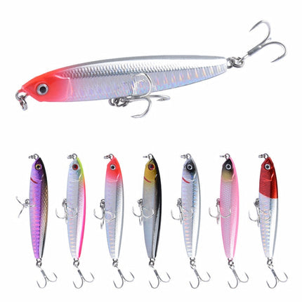 2 PCS CH79 Hard Bait Long Casting Sinking Pencil False Lure, Specification:, 10.4cm 18g