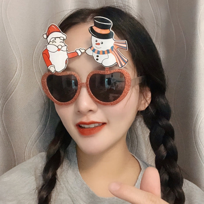 Christmas Weird Glasses Personalized Christmas Hair Clip, Love Elderly Snowman, Green Polka Dot Tree, Big Christmas Tree With Balls, Single-sided Glitter Christmas Hat, Snowflake Christmas Tree, Hug Santa Claus, Santa Claus Head, Knight Hat Pointed Nos...